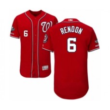 Men's Washington Nationals #6 Anthony Rendon Red Alternate Flex Base Authentic Collection 2019 World Series Champions Baseball Stitched Jersey