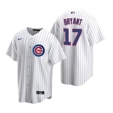 Men's Nike Chicago Cubs #17 Kris Bryant White Home Stitched Baseball Jersey