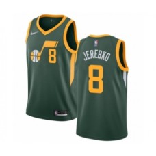 Men's Nike Utah Jazz #8 Jonas Jerebko Green Swingman Jersey - Earned Edition