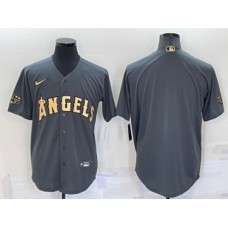 Men's Los Angeles Angels Blank Grey 2022 All Star Stitched Cool Base Nike Jersey