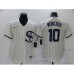 Men's Nike Chicago White Sox #10 Yoan Moncada Cream Game 2021 Field of Dreams Stitched Jersey