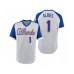 Men's Braves #1 Ozzie Albies Gray Royal 1979 Turn Back the Clock Authentic Stitched Jersey