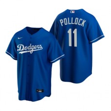 Men's Nike Los Angeles Dodgers #11 A.J. Pollock Royal Alternate Stitched Baseball Jersey