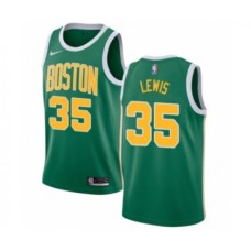 Men's Nike Boston Celtics #35 Reggie Lewis Green Swingman Jersey - Earned Edition