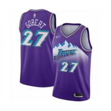 Men's Utah Jazz #27 Rudy Gobert Authentic Purple Hardwood Classics Basketball Stitched Jersey