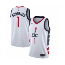 Men's Washington Wizards #1 Admiral Schofield Swingman White Basketball Stitched Jersey - 2019-20 City Edition