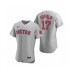 Men's Boston Red Sox #17 Nathan Eovaldi Nike Gray Authentic Road Stitched Jersey