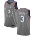 Men's Nike Philadelphia 76ers #3 Dana Barros Swingman Gray NBA Jersey - City Edition