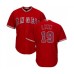 Men's Los Angeles Angels of Anaheim #19 Fred Lynn Authentic Red Team Logo Fashion Cool Base Baseball Jersey