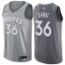 Men's Nike Minnesota Timberwolves #36 Dario Saric Swingman Gray NBA Jersey - City Edition