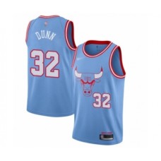 Men's Chicago Bulls #32 Kris Dunn Swingman Blue Basketball Stitched Jersey - 2019 20 City Edition