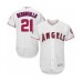 Men's Los Angeles Angels of Anaheim #21 Michael Hermosillo White Home Flex Base Authentic Collection Baseball Player Stitched Jersey