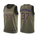 Men's Los Angeles Lakers #37 Kostas Antetokounmpo Swingman Green Salute to Service Basketball Stitched Jersey