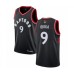 Men's Toronto Raptors #9 Serge Ibaka Swingman Black 2019 Basketball Finals Bound Jersey Statement Edition