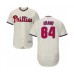 Men's Philadelphia Phillies #64 Victor Arano Cream Alternate Flex Base Authentic Collection Baseball Player Stitched Jersey