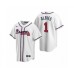 Men's Atlanta Braves #1 Ozzie Albies Nike White 2020 Replica Home Stitched Jersey