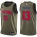 Men's Nike Detroit Pistons #13 Khyri Thomas Swingman Green Salute to Service NBA Jersey