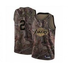 Men's Los Angeles Lakers #2 Quinn Cook Swingman Camo Realtree Collection Basketball Jersey