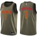 Men's Nike Atlanta Hawks #1 Justin Anderson Swingman Green Salute to Service NBA Jersey