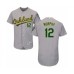 Men's Oakland Athletics #12 Sean Murphy Grey Road Flex Base Authentic Collection Baseball Player Stitched Jersey