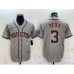 Men's Houston Astros #3 Jeremy Pena Grey With Patch Stitched MLB Cool Base Nike Jersey