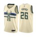 Men's Milwaukee Bucks #26 Kyle Korver Authentic Cream Basketball Stitched Jersey - City Edition