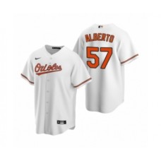 Men's Baltimore Orioles #57 Hanser Alberto Nike White 2020 Replica Home Stitched Jersey