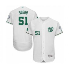 Men's Washington Nationals #51 Wander Suero White Celtic Flexbase Authentic Collection Baseball Player Stitched Jersey