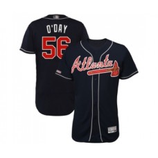 Men's Atlanta Braves #56 Darren O Day Navy Blue Alternate Flex Base Authentic Collection Baseball Jersey