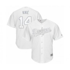 Men's Los Angeles Dodgers #14 Enrique Hernandez Kike Authentic White 2019 Players Weekend Baseball Jersey