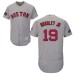 Men's Majestic Boston Red Sox #19 Jackie Bradley Jr Grey Road Flex Base Authentic Collection 2018 World Series Champions MLB Jersey