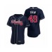 Men's Atlanta Braves #49 Robbie Erlin Nike Navy Authentic Alternate Stitched Jersey