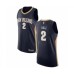 Men's New Orleans Pelicans #2 Lonzo Ball Authentic Navy Blue Basketball Jersey - Icon Edition