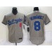 Men's Nike Los Angeles Dodgers #8 Enrique Hernandez Gray Replica Player Stitched Jersey