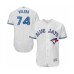 Men's Toronto Blue Jays #74 Breyvic Valera White Home Flex Base Authentic Collection Baseball Player Stitched Jersey