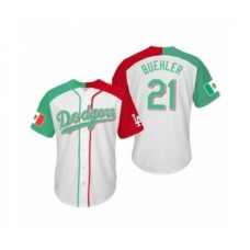 Men's Walker Buehler #21 Los Angeles Dodgers Two-Tone Mexican Heritage Night Cool Base Stitched Jersey