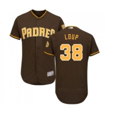 Men's San Diego Padres #38 Aaron Loup Brown Alternate Flex Base Authentic Collection Baseball Jersey