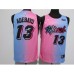 Men's Miami Heat #13 Edrice Adebayo Pink-Blue Swingman Basketball Stitched Jersey