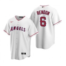 Men's Nike Los Angeles Angels #6 Anthony Rendon White Home Stitched Baseball Jersey