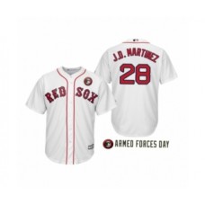 Men's Boston Red Sox 2019 Armed Forces Day #28J.D. Martinez Boston Red Sox White Stitched Jersey