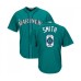 Men's Seattle Mariners #0 Mallex Smith Authentic Teal Green Team Logo Fashion Cool Base Baseball Jersey