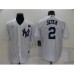 Men's New York Yankees #2 Derek Jeter White Cool Base Stitched Rose Baseball Jersey