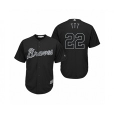 Men's Atlanta Braves #22 Nick Markakis TTT Black 2019 Players Weekend Replica Stitched Jersey