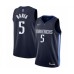 Men's Dallas Mavericks #5 Jose Juan Barea Authentic Navy Finished Basketball Stitched Jersey - Statement Edition