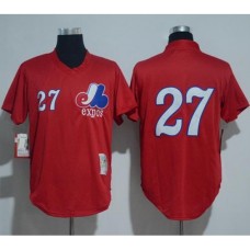 Mitchell And Ness 1989 Montreal Expos #27 Vladimir Guerrero Red Throwback Stitched MLB Jersey