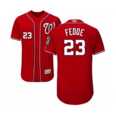 Men's Washington Nationals #23 Erick Fedde Red Alternate Flex Base Authentic Collection Baseball Player Stitched Jersey