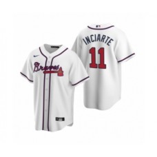 Men's Atlanta Braves #11 Ender Inciarte Nike White 2020 Replica Home Stitched Jersey