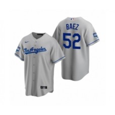 Men's Los Angeles Dodgers #52 Pedro Baez Gray 2020 World Series Champions Replica Stitched Jerseys