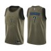 Men's Indiana Pacers #7 Malcolm Brogdon Swingman Green Salute to Service Basketball Jersey