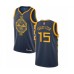 Men's Golden State Warriors #15 Willie Cauley-Stein Authentic Navy Blue Basketball Jersey - City Edition